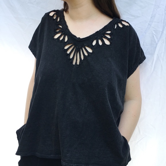 Free People Tops - Free People Black Tee